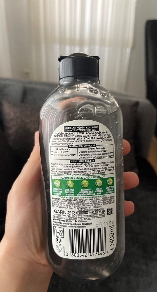 Garnier Micellar Kömür Makyaj Temizleyici Jel - Görsel 2