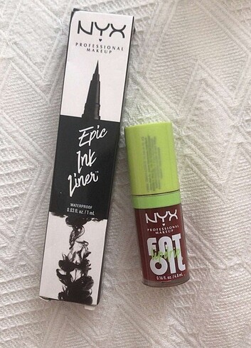 Nyx dudak yağı ve eyeliner
