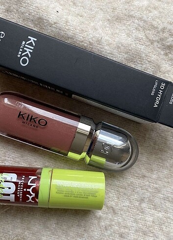 NYX Kiko lipgloss ve nyx dudak yağı seti
