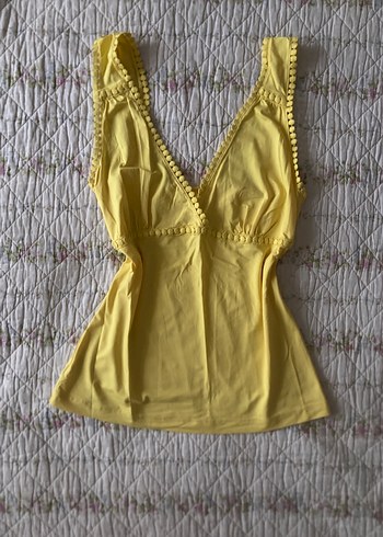s Beden sarı Renk american vintage sarı askılı bluz