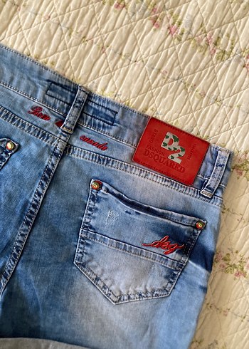 xs Beden mavi Renk dsquared2 american vintage işlemeli mini kot şort
