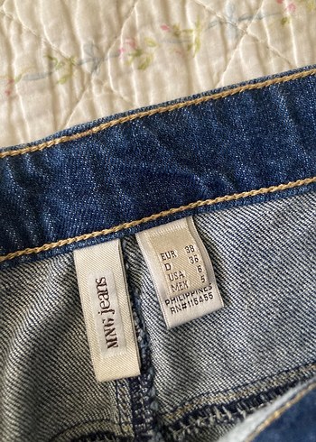 m Beden mavi Renk mango american vintage işlemeli mavi mini kot etek