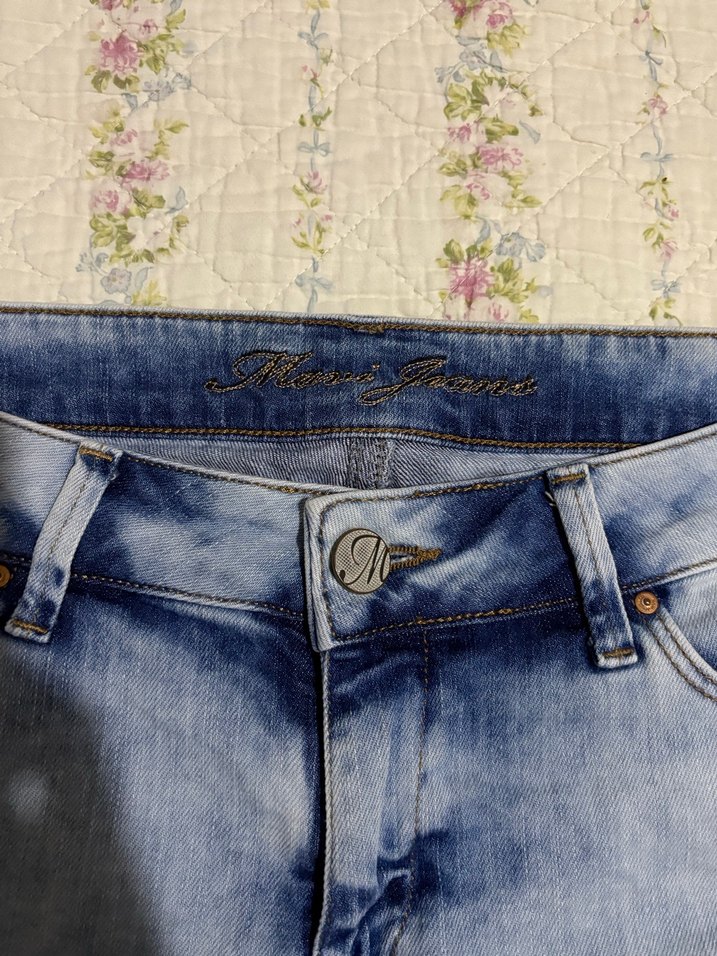 mavi american vintage 2000s mini kot şort - Görsel 2