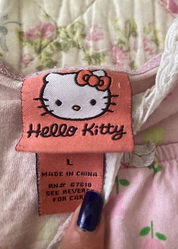 l Beden pembe Renk american vintage hello kitty sanrio askılı bluz büstiyer