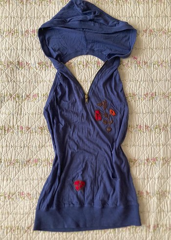 american vintage kapüşonlu etnik bohem bluz