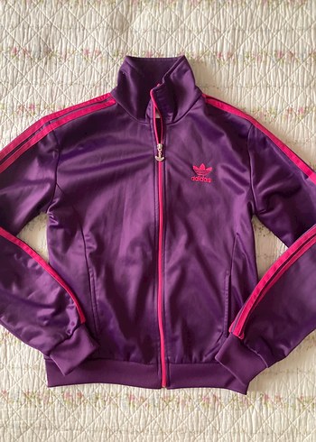 TÜKENDİ american vintage adidas mor hırka ceket