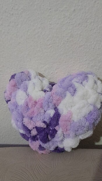 Diğer Peluş mini kalpli yastık +peluş toka takım