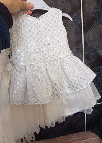 Kız Çocuk Beyaz Fırfırlı Elbise - Görsel 2