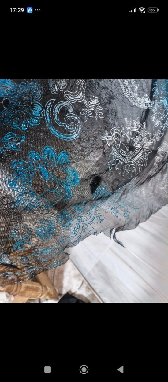 Uzun Drapeli Lacivert V Yaka Kadın Abiye Elbise - Görsel 4