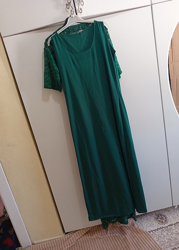 Yeşil Payetli Uzun Kadın Elbise - Görsel 4