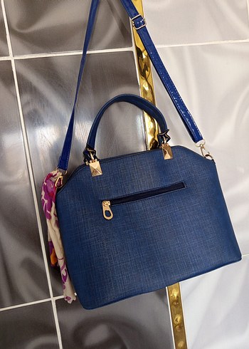 Parlak Mavi Kadın Omuz Çantası - Görsel 6