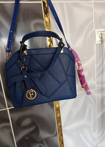 Parlak Mavi Kadın Omuz Çantası - Görsel 5