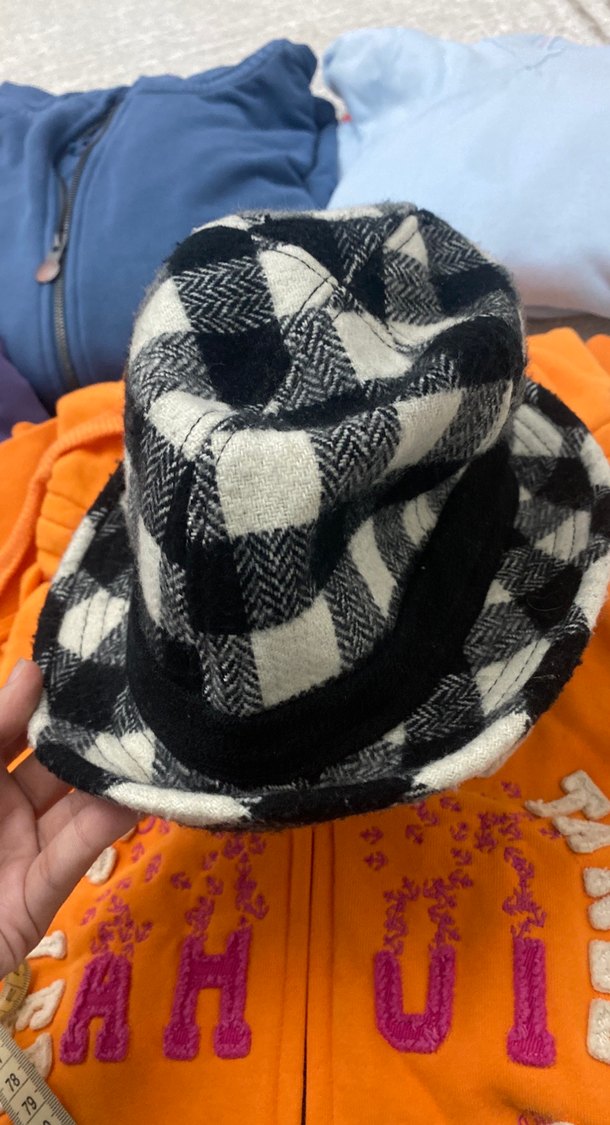 H&M Gri Ekose Erkek Şapka - Görsel 3