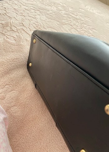 Klasik Siyah Deri Kadın Çanta - Görsel 2