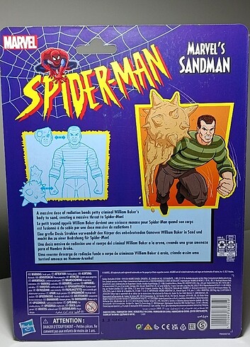 Beden Renk Spider-Man Marvel Legends Retro Collection Marvel's Sandman