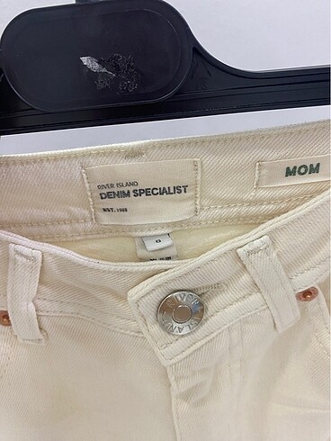 36 Beden camel Renk Mom jean ekru kot