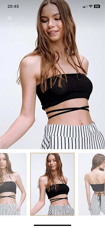 Trendyol & Milla siyah crop