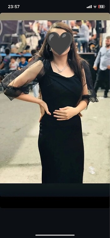 Siyah balık abiye