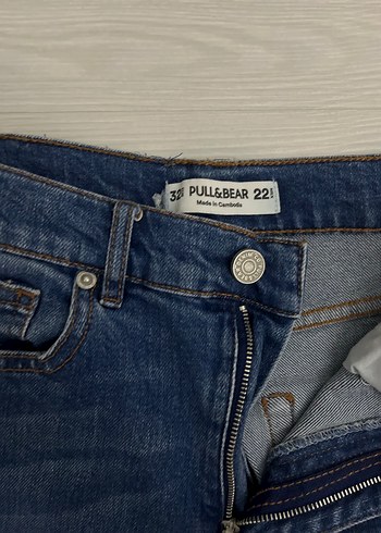 xs Beden Püsküllü Mavi Kadın Denim Pantolon