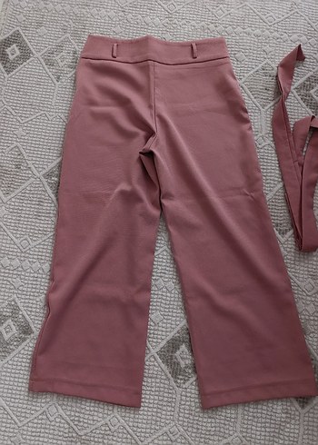 Pembe krep kumaş pantolon - Görsel 5