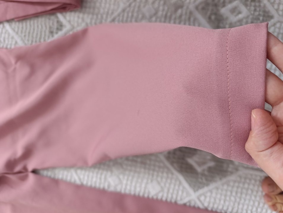 Pembe krep kumaş pantolon - Görsel 4