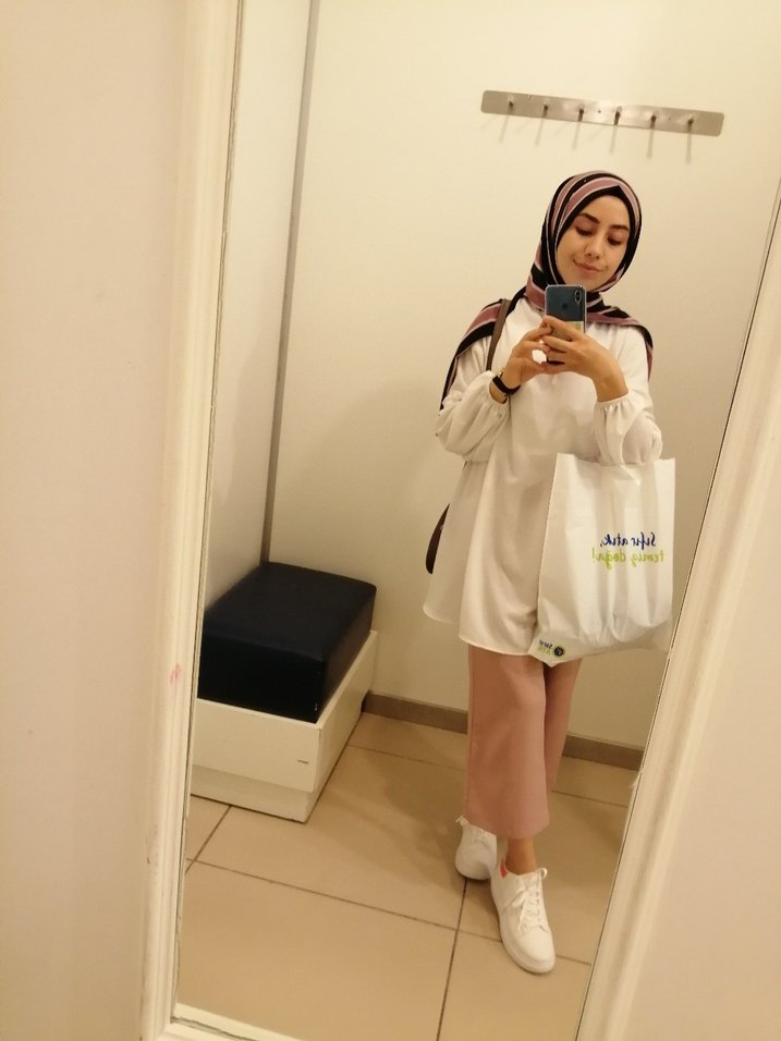 Pembe krep kumaş pantolon - Görsel 2