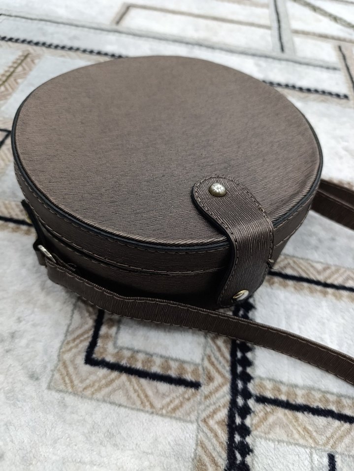 Kahverengi,Deri çapraz bavul Kadın Çanta - Görsel 4