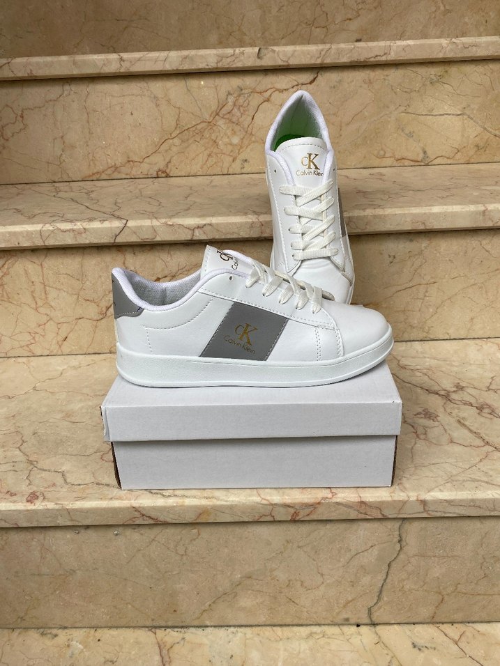 Gri Detaylı Beyaz Erkek Spor Ayakkabı - Görsel 3