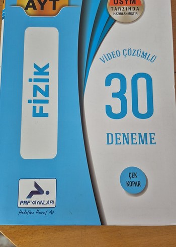 AYT Fizik 30 Deneme Kitabı PRF Yayınları