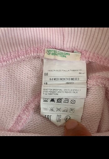 6 Ay Beden pembe Renk Benetton Takım