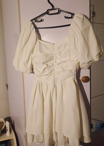 Meyaz mini Elbise - Görsel 4