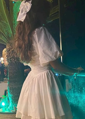 Meyaz mini Elbise - Görsel 2