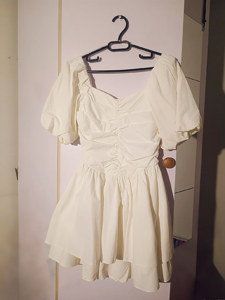 Meyaz mini Elbise - Görsel 3