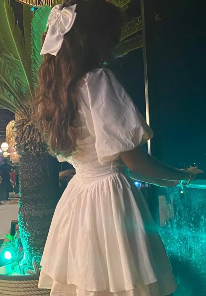 Meyaz mini Elbise - Görsel 2