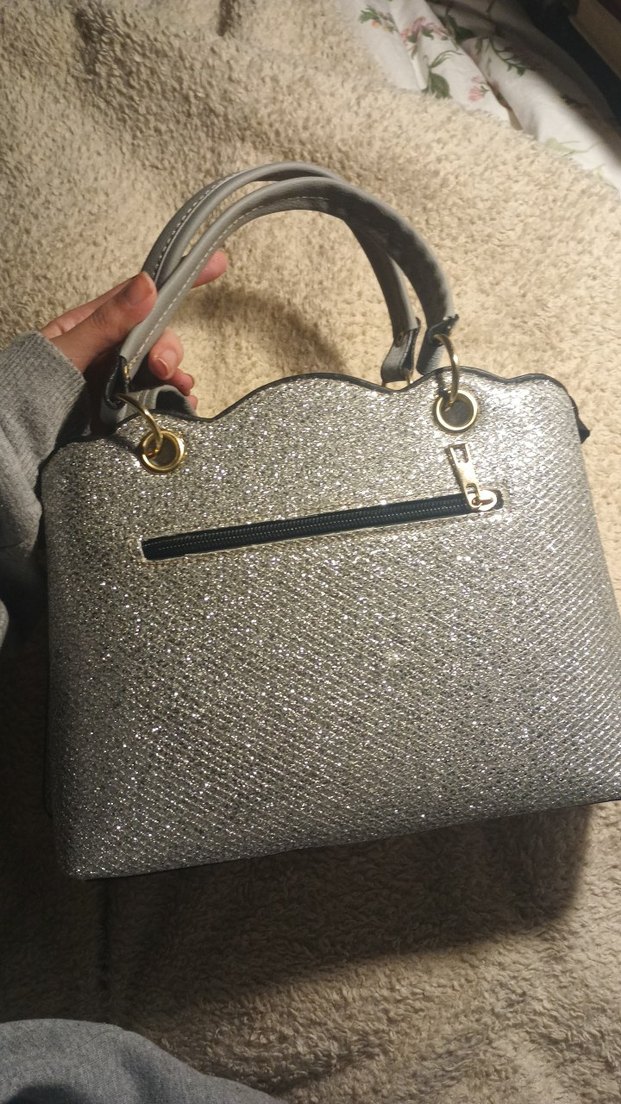 Gri Deri Nakışlı Kadın Kol Çantası - Görsel 4