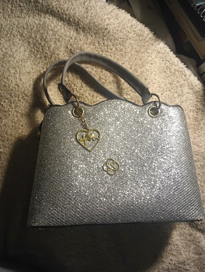 Gri Deri Nakışlı Kadın Kol Çantası - Görsel 2