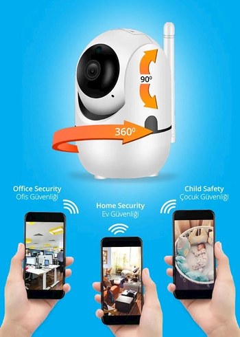 Kablosuz IP Kamera Bebek Ofis Ev Çocuk - Görsel 3
