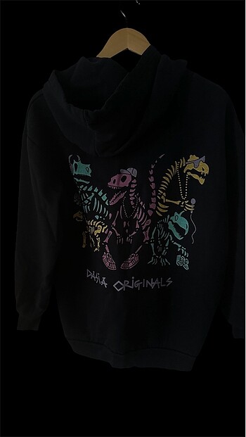 Diğer arkası baskılı siyah sweatshirt