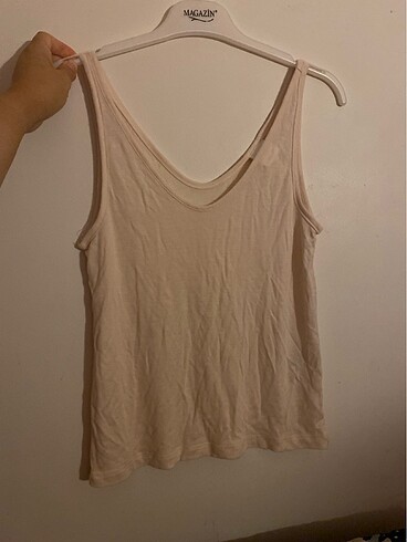 H&M sıfır kollu bluz