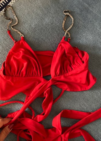 Kırmızı Drapeli Mini Abiye Elbise - Görsel 4