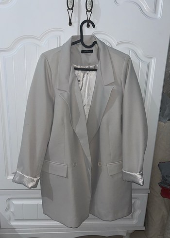 Gri Kadın Blazer Ceket