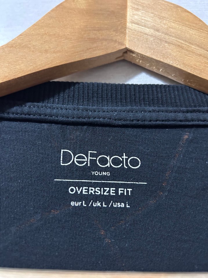 Siyah Erkek Oversize Kısa Kollu Tişört - Görsel 5