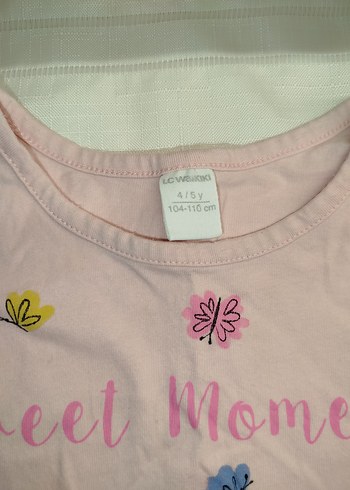 Kız Çocuk Pembe Kısa Kollu Tişört - Görsel 2