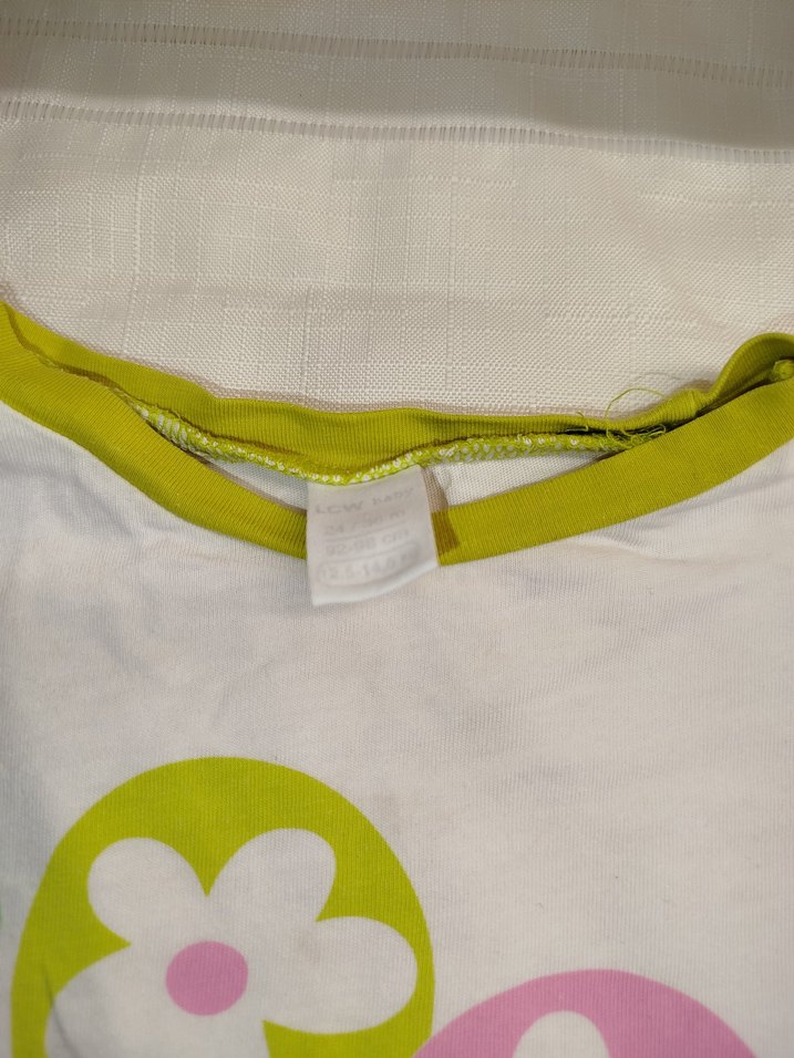 Çiçekli Renkli Kız Tişörtü, Kısa Kollu - Görsel 2