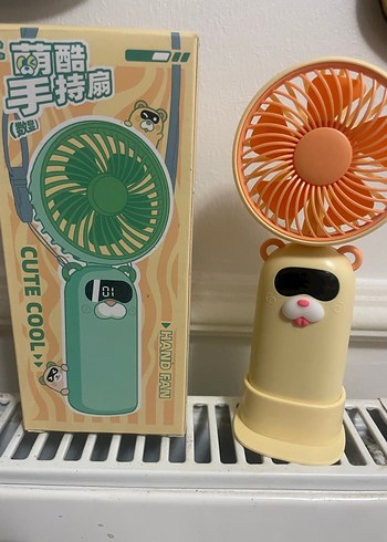 Sevimli Ayı Figürlü Sarı Masa Vantilatörü - Görsel 2