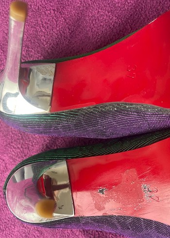 Kadın Çok Renkli Yılan Desenli Stiletto - Görsel 4