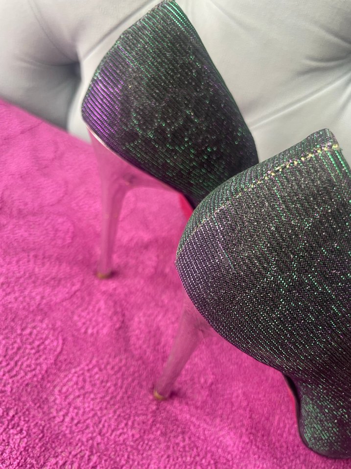 Kadın Çok Renkli Yılan Desenli Stiletto - Görsel 3