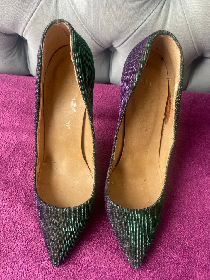 Kadın Çok Renkli Yılan Desenli Stiletto - Görsel 2