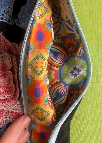 Nakışlı Kadın Bohem Clutch Çanta - Görsel 2