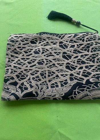 Nakışlı Fermuarlı Bohem Kadın Portföy Çanta - Görsel 3